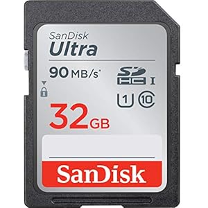 SanDisk 32GB Ultra SDHC UHS-I Memory Card – 90MB/s, C10, U1, Full HD, SD Card – SDSDUNR-032G-GN6IN
