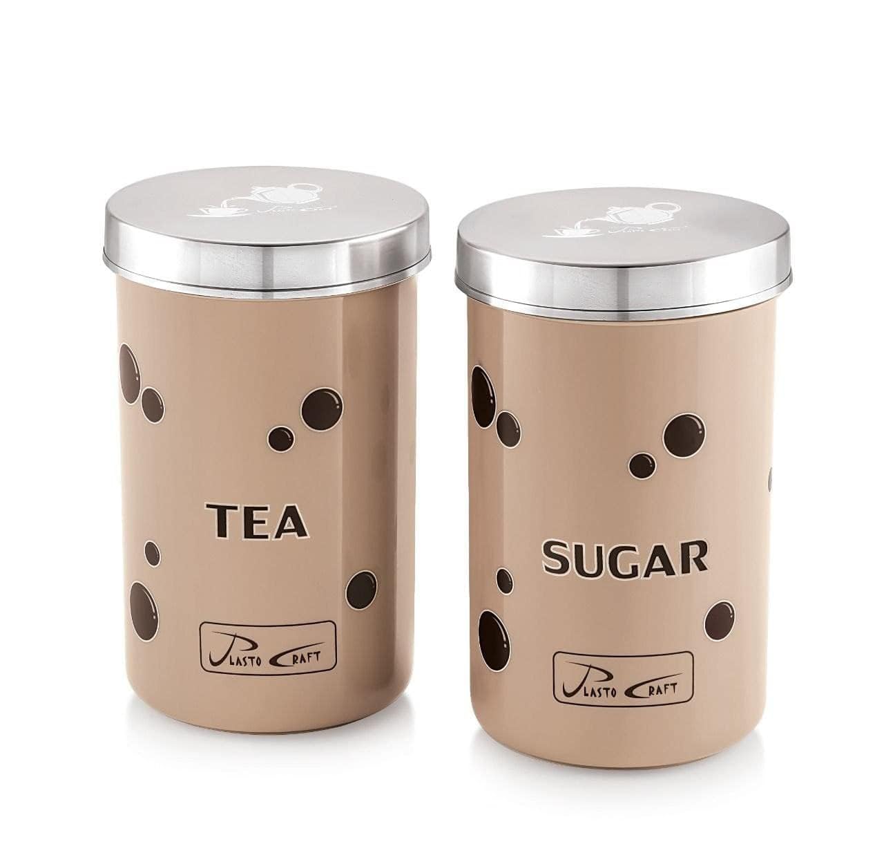 ARYAMURTI Tea Sugar Containers Set with Spoon/ 2 Pieces =Tea + Sugar (900 ml) - 900 ml Plastic Tea&Sugar Container Multicolour (Pack of 2) (B0D8ZHHYBV) Amazon Price History, Amazon Price Tracker