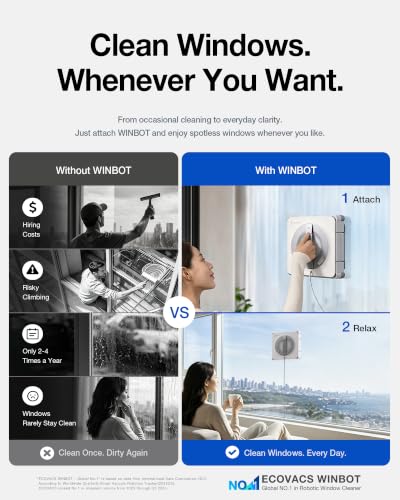 Image of ECOVACS WINBOT W2S PRO Window Cleaning Robot, 10,000Pa Suction
