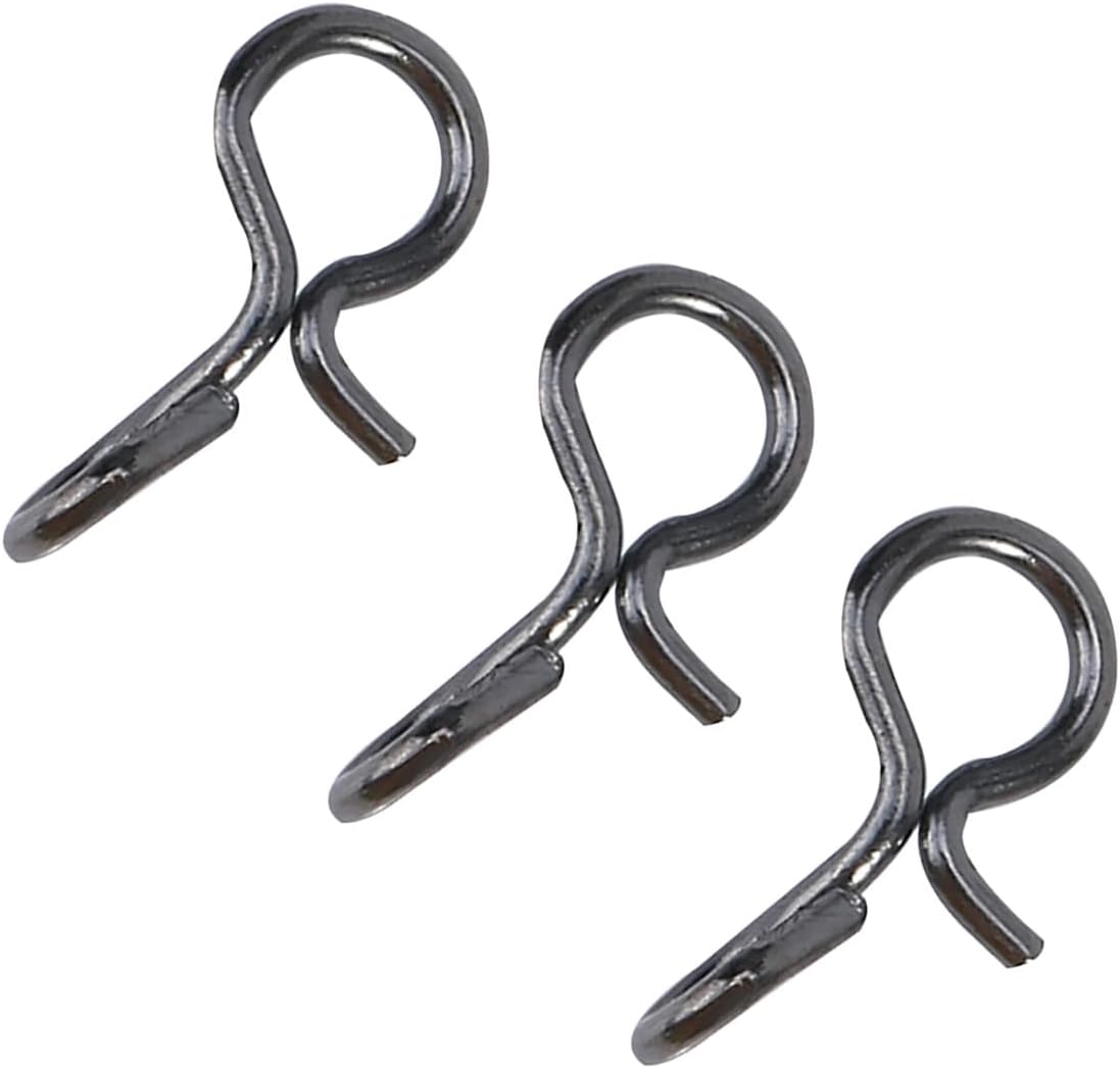 VGEBY 50Pcs Fly Fishing Snaps, Stainless Steel Fly Hook Lure Snap Connect for, Jigs, Lures (S) Micro Swivels for Fly Fishing Fly Fishing Snaps Fast Snap Fishing