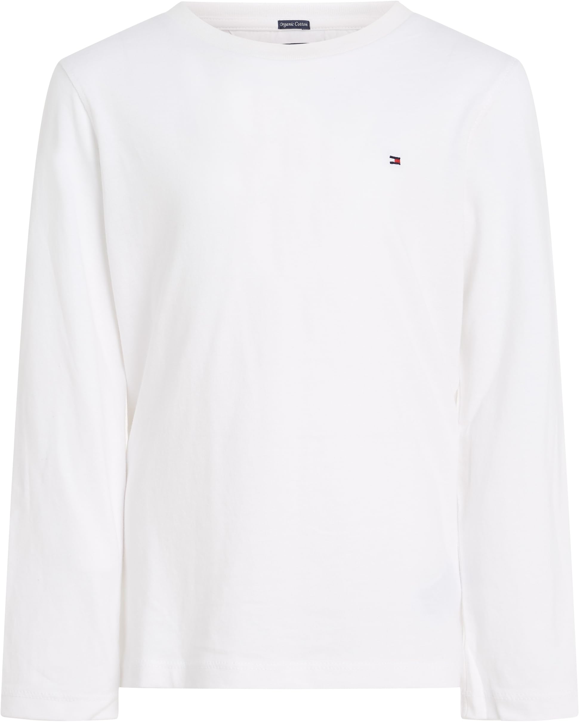 Tommy Hilfiger Boys’ Basic Long Sleeve Top, White (Bright White), 7 Years