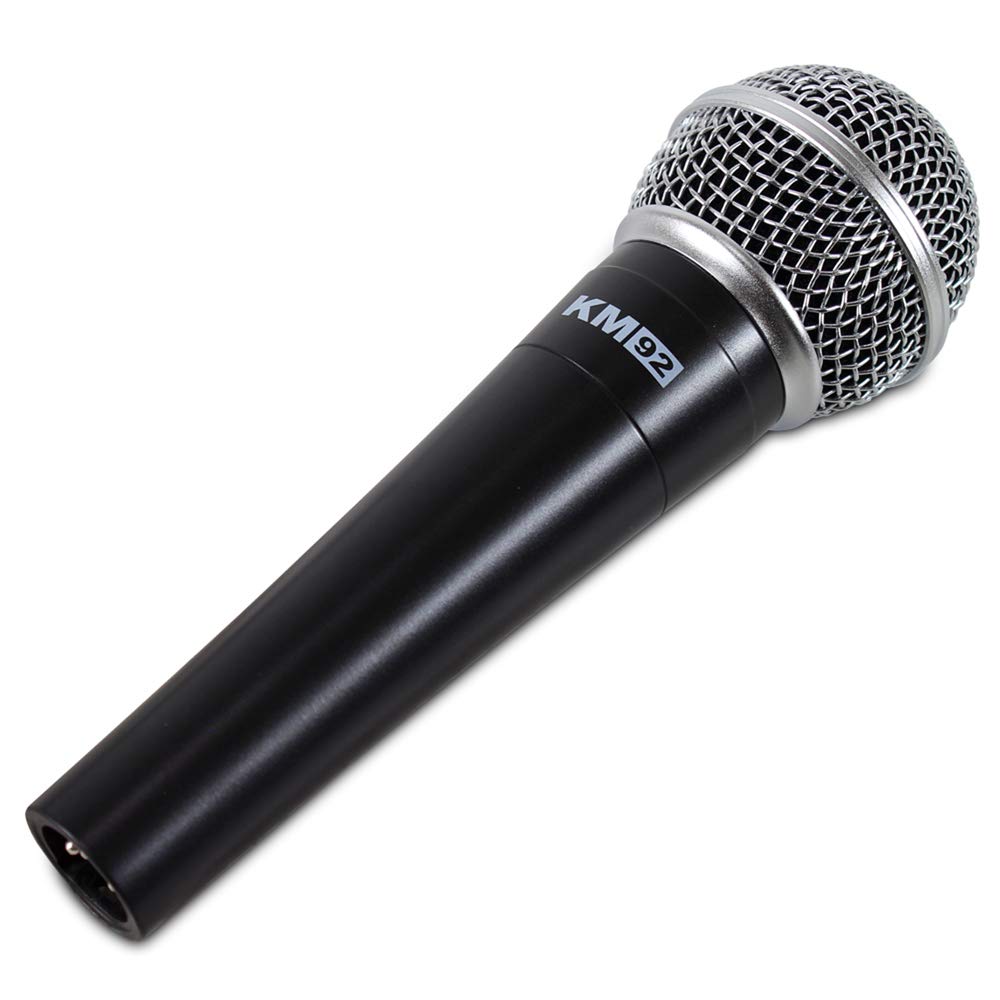 Studiomaster KM92 con cable equilibrado Cardoid Vocal DJ micrófono soporte de inc 5 m Cable Clip funda protectora