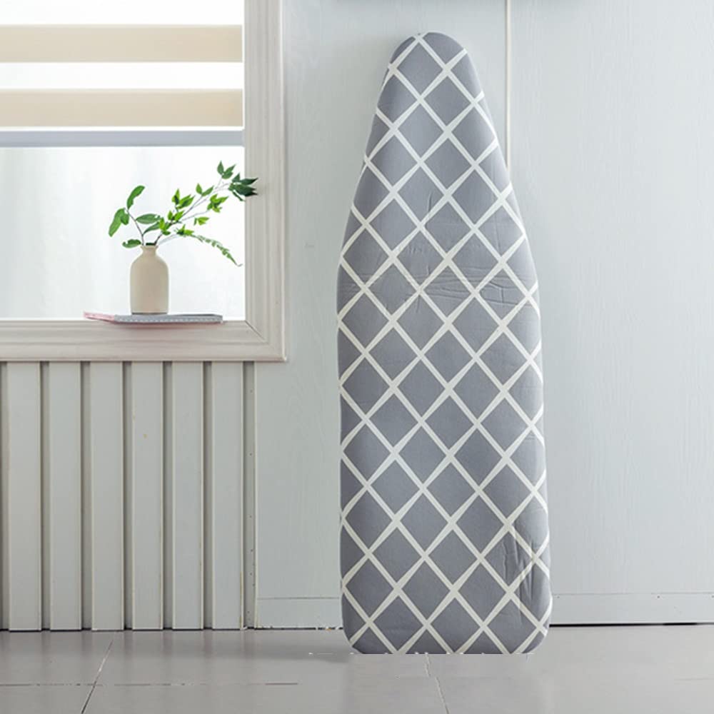 JWW Copriasse da Stiro, Copertura ASSE da Stiro in Cotone, Copri ASSE da Stiro con Rete di Protezione E Clips di Fissaggio (Size : 135x56cm/53x22inch)