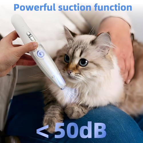 Image of Dog Paw Trimmer for Grooming - Quiet, Rechargeable Pet Paw Trimmer for Dogs and Cats with Light, Hair Suction, Dual-Speed Ceramic Blades - Safe & Precise Cat for Small Areas