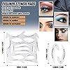 Eye Makeup Moulds Kit Includes Eyeliner Stencil Pads, Eyebrow Applicators Template Plate, Eyeshadow Stencil Stickies…