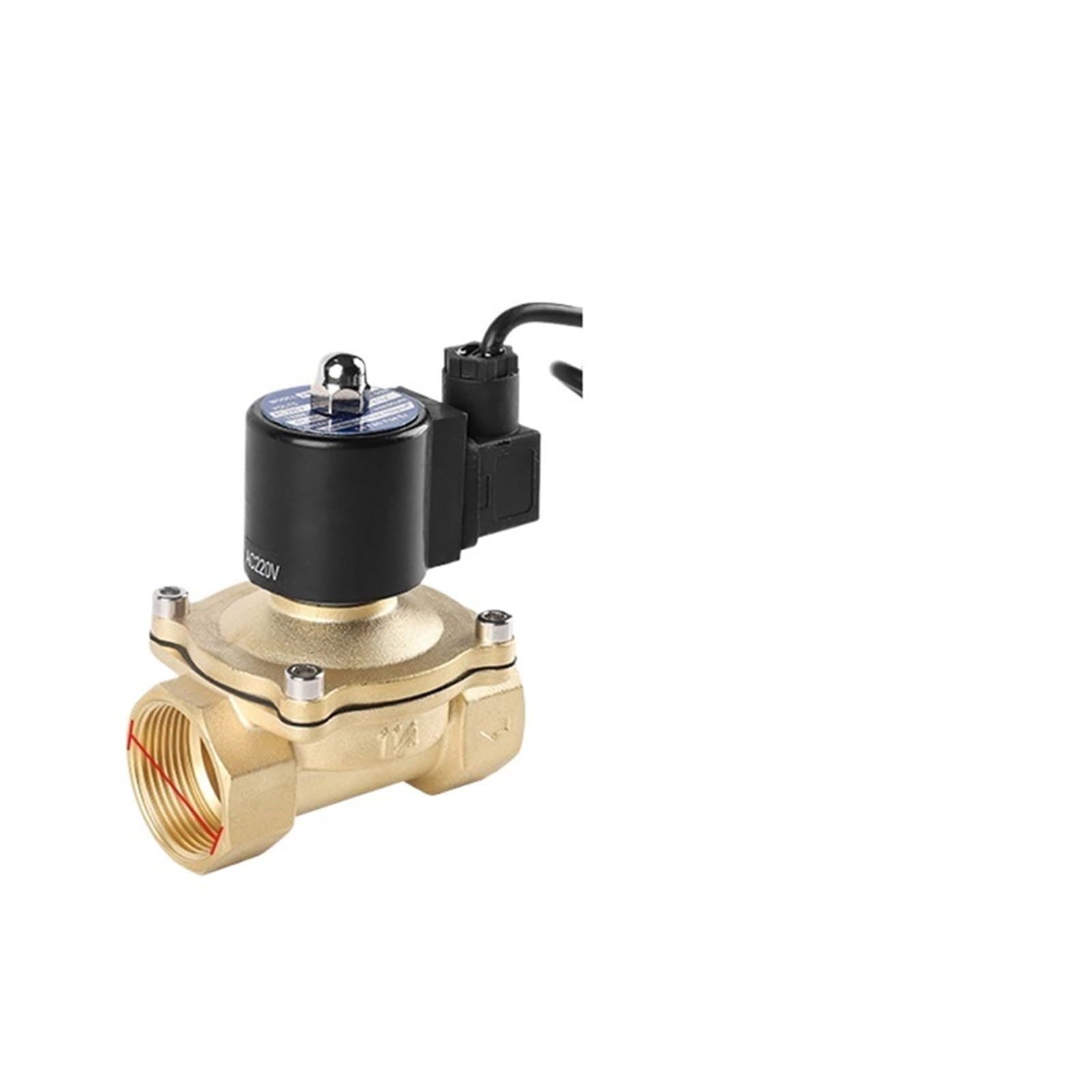 Électrovanne sous-marine 24V CC en laiton 3,2 cm DN32 étanche