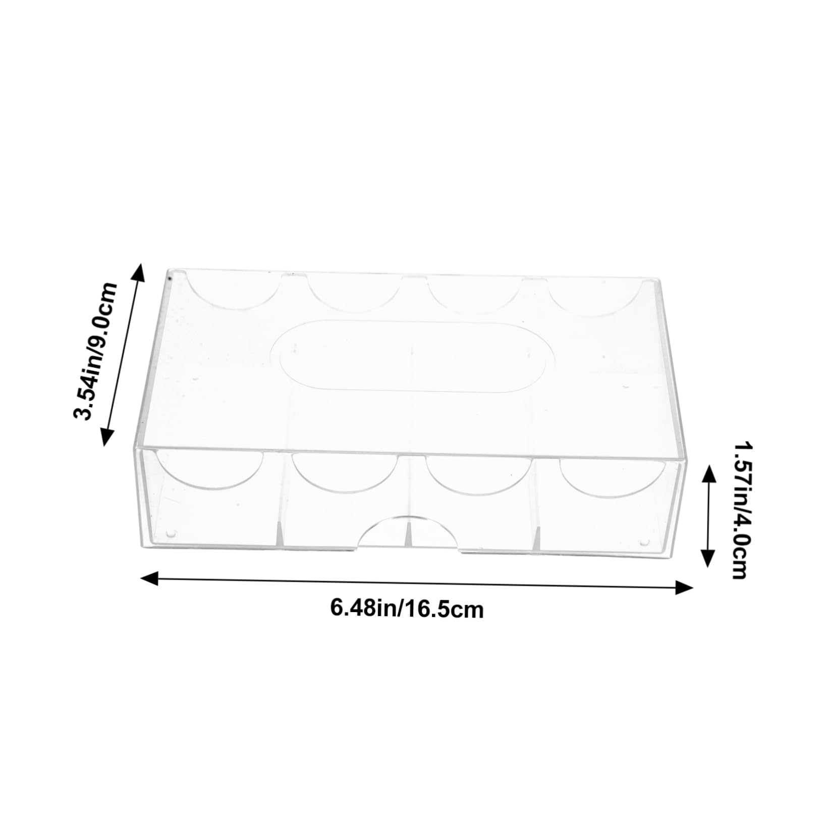 BESPORTBLE Poker Chip Holder Compartment Storage Box for Chips Items Convenient and Portable Design for Game Nights and Organization