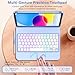 FUWANG Touch Keyboard Case for iPad (A16) 11th Generation 11 inch 2025&10th Gen 10.9 inch 2022, 360° Rotate for iPad 10th Generation Case with Keyboard, Backlit Keyboard Case with Pencil Holder, Blue