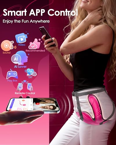 Image of Thrusting Dildo Vibrator Sex Toys - Riding Grinder Wearable Strap-On Dildos, Remote, App Control Hands-Free Vibrators for G Spot Anal Sex Toy, Adult Toys & Games for Women Couple Sex Machine