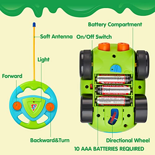 Joyin 2 Pack Cartoon Remote Control Car, Rc Cars With Music & Sound, Treasure Box And Prize For Classroom, Toy For Baby, Toddler, Easter Basket Stuffers And Christmas Birthday Gift For Kids #TOP5