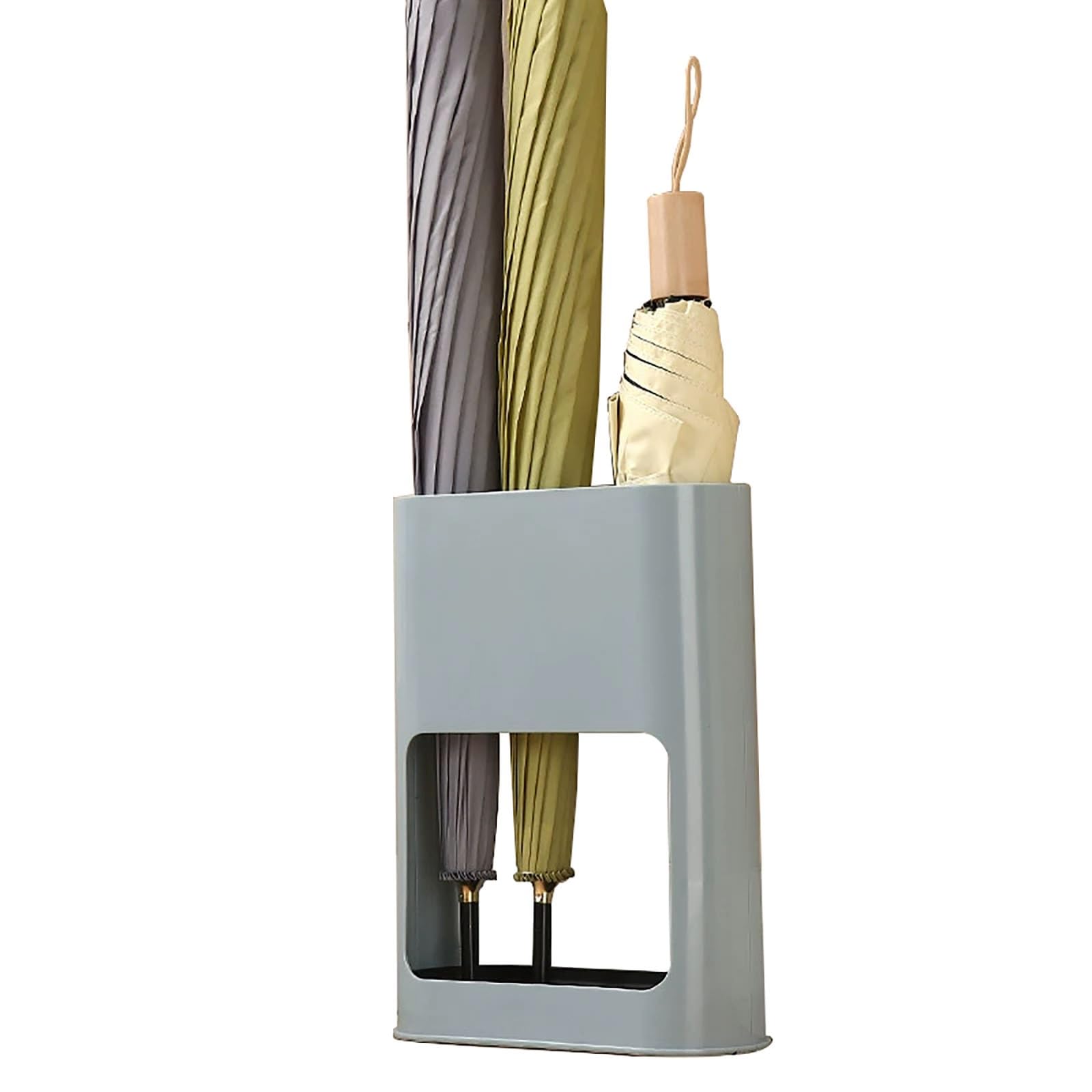 HYLYGFH Plastic Umbrella Stand with Drip Tray - Holds 4 Umbrellas - Ideal for Office, Home, Kitchen, Flat, Shopping Mall - Durable and Stylish Umbrella Holder