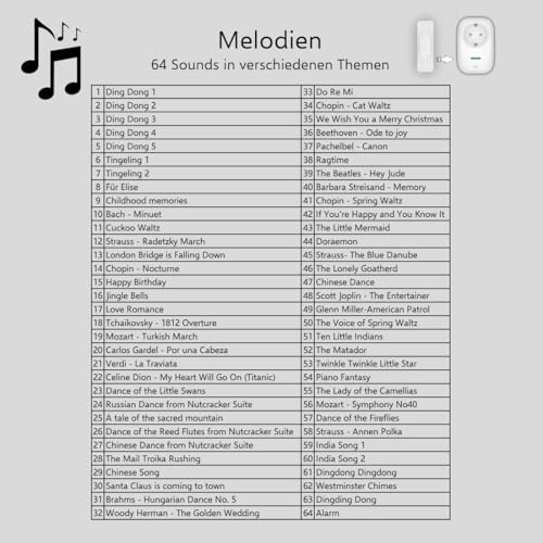 ELRO DB4000 Drahtloses Kinetic Türklingel-Set - mit 2x Steckempfänger mit Steckdose - keine Batterien nötig - 150 Meter