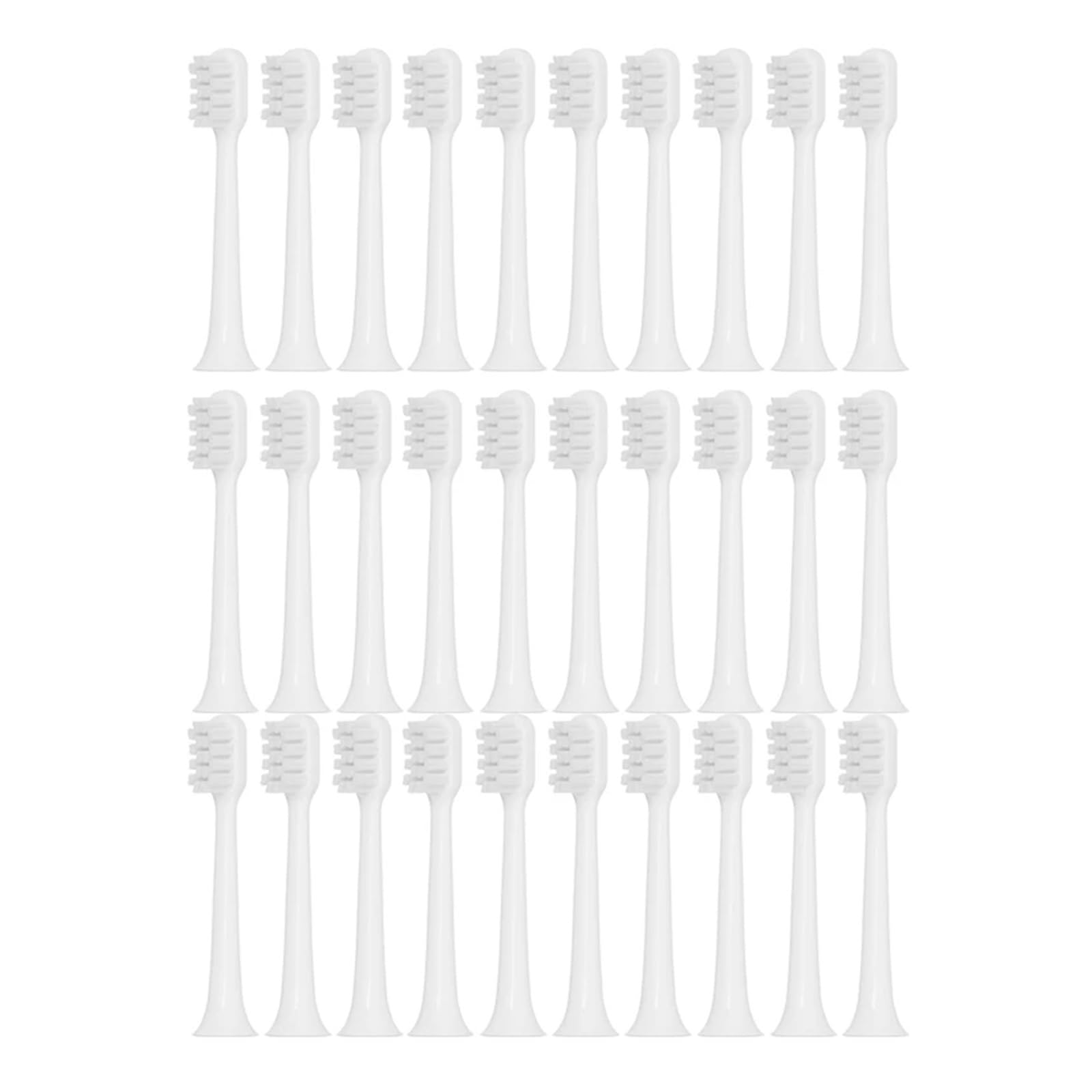 Cabezal, compatible con Xiaomi, T200 T200C para adultos | Cabezal de repuesto de plástico para cepillo dental eléctrico de adultos, 1 pieza(White-30PCS)