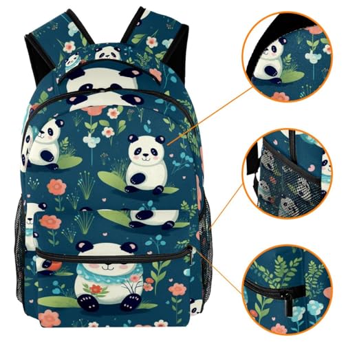 Sac à dos de voyage Happy Panda M multicolore pour filles garçons - 3