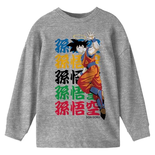 Dragon Ball Z Anime Cartoon Boys Grey Long Sleeve Shirt2