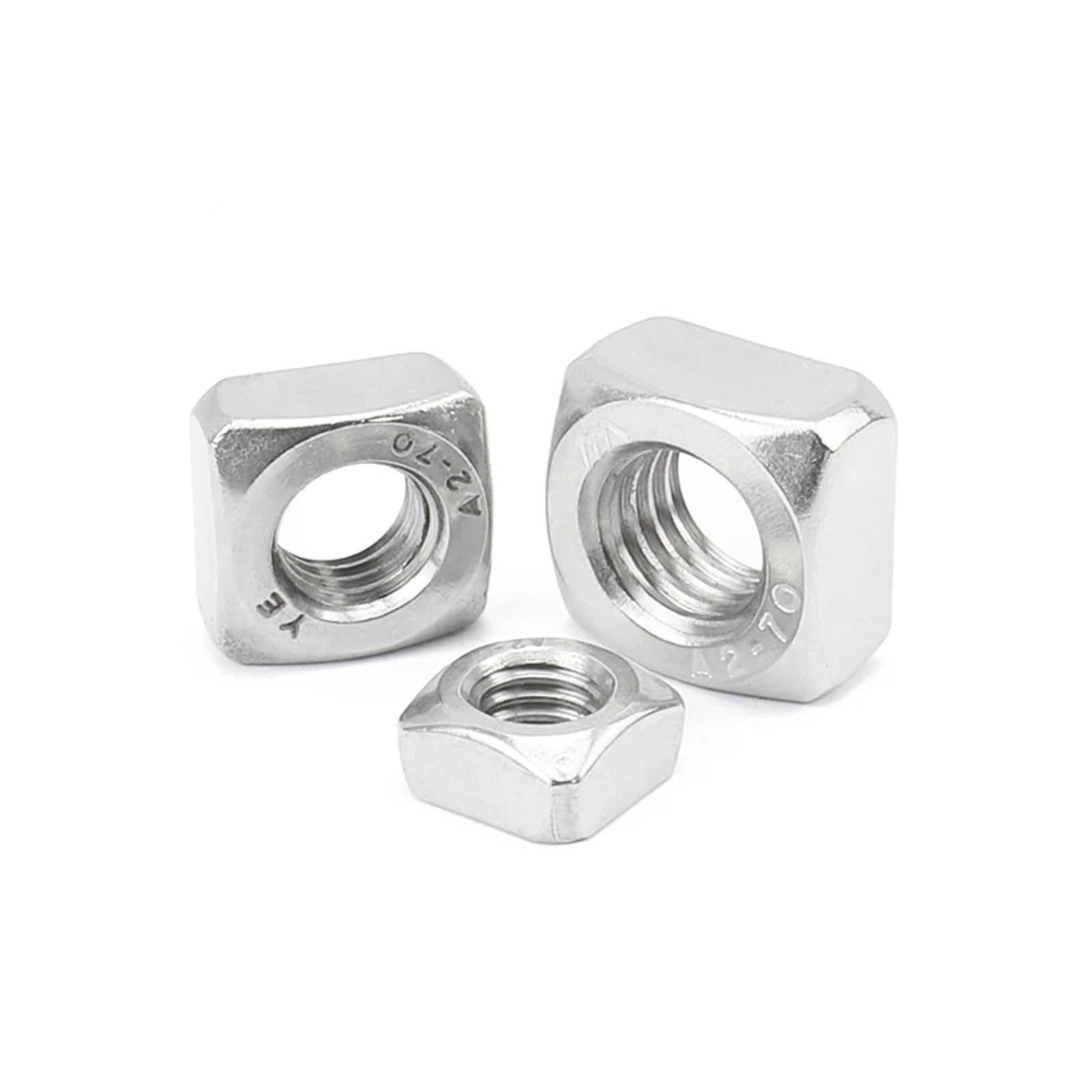 Nakrętki kwadratowe, srebrne 5-50 szt. Stal nierdzewna A2 M3 M4 M5 M6 M8 M10 M12(M8-10PCS)