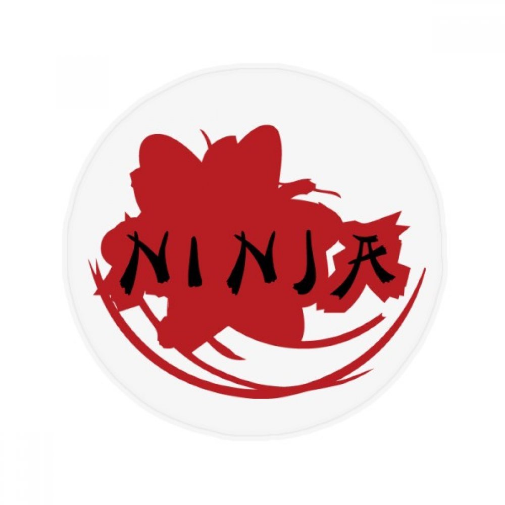 Tapis de bain rond japonais ninja sakura antidérapant 50x50 cm salon cuisine