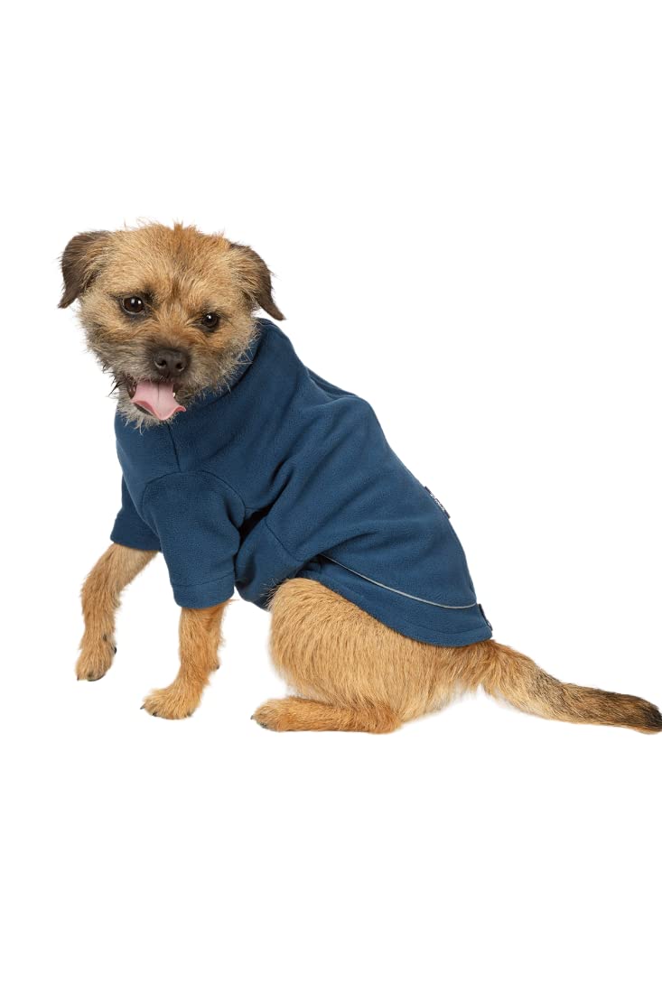 Fleece Dog Jumper Puppy Jacket Winter Coat XS, S, M, L, XL Pet Clothes Rydale 18 Colours (Small, Denim) โ image 1