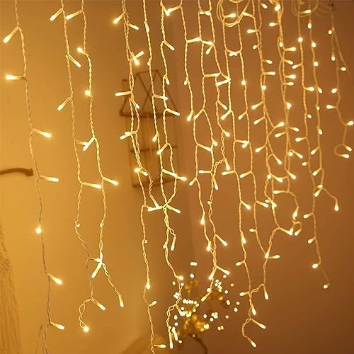 XMTECH 5m LED Lichterkette Eisregen Lichtervorhang Außen/Innen mit...