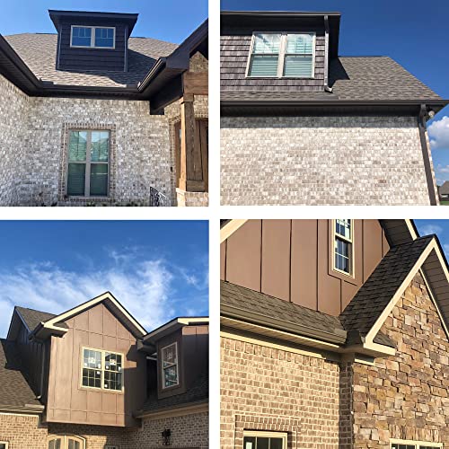 Eagle 1 Rain Gutter Valley Splash Guards, Straight Or Bent (2 Per Order) Includes Screws And 1/4" Bit Driver (Classic Bent, White) #TOP3