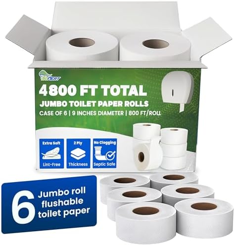 Rolos De Papel Higiênico Jumbo 2 Camadas, Seda Para Banheiro Come...