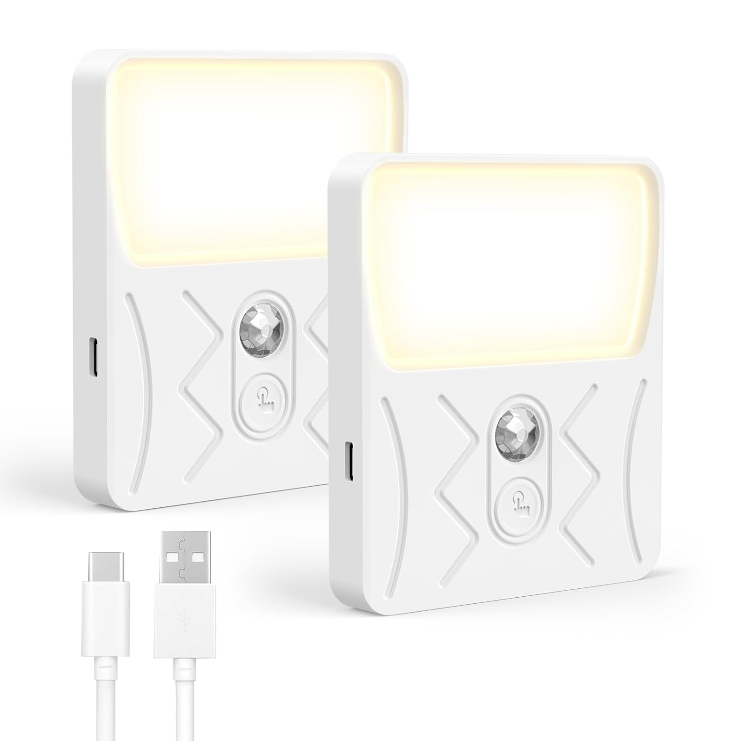 Airand Rechargeable Motion Sensor Night Light 3 Color Temps LED Stick-On Closet Light with Dusk to Dawn Sensor