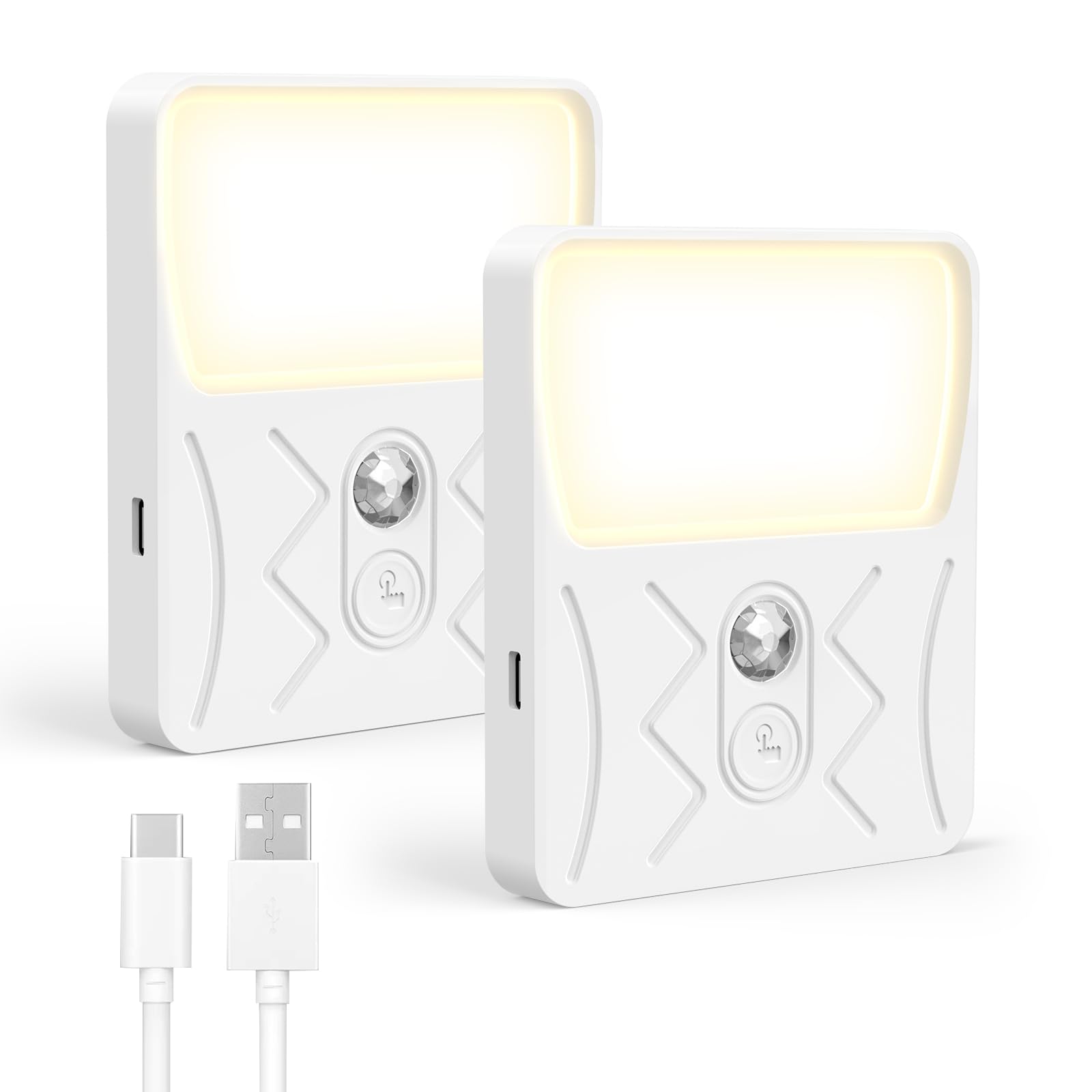 Airand Rechargeable Motion Sensor Night Light 3 Color Temps LED Stick-On Closet Light with Dusk to Dawn Sensor