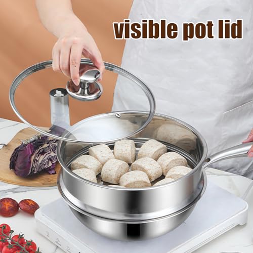 Wok de Acero Inoxidable con Vaporera, 8.66 pulgadas miniatura 7