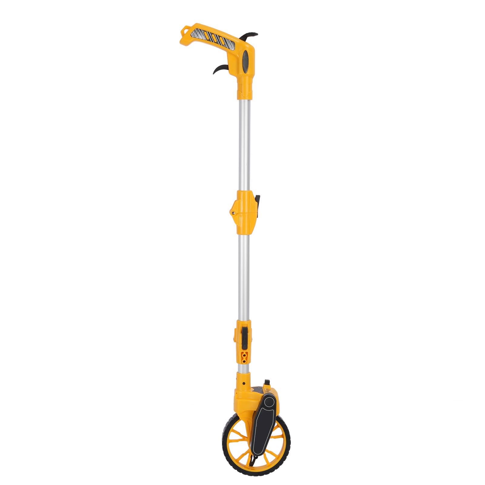 Rueda de medición de distancia de 9999,9 m de capacidad, plegable, 1 llave, rueda de medición para constructores, paisajistas, propietarios de viviendas