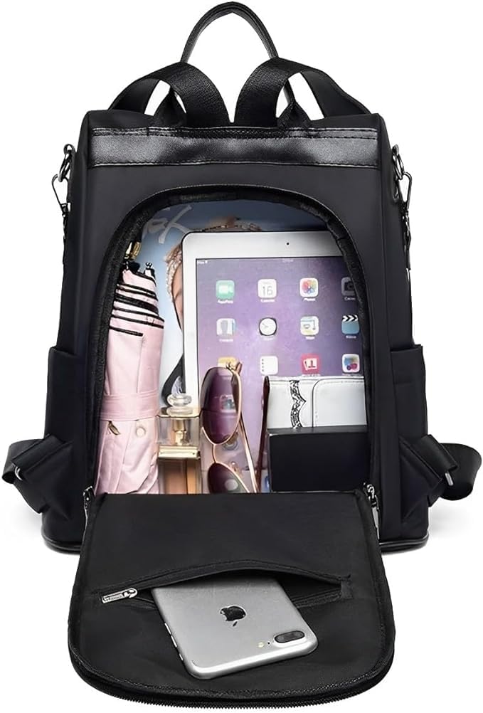 Bolsa Transversal Feminina Espaçosa Vira Mochila Anti Furto Dia a Dia Trabalho Alça Ajustável Blogueira – Marca VIBRANT ®