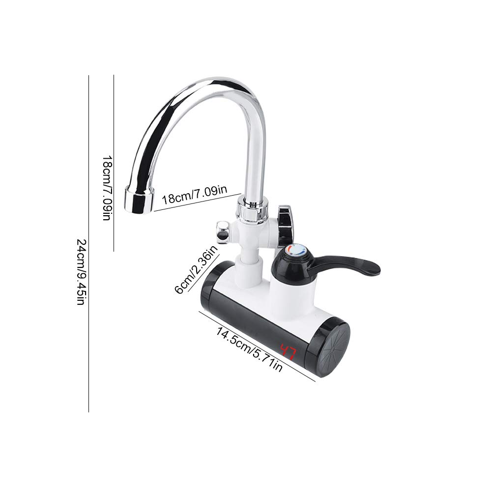 SunshineFace Distributore Istantaneo di Acqua Calda E Fredda Display Temperatura Rubinetto Riscaldamento Riscaldatore + Soffione Doccia