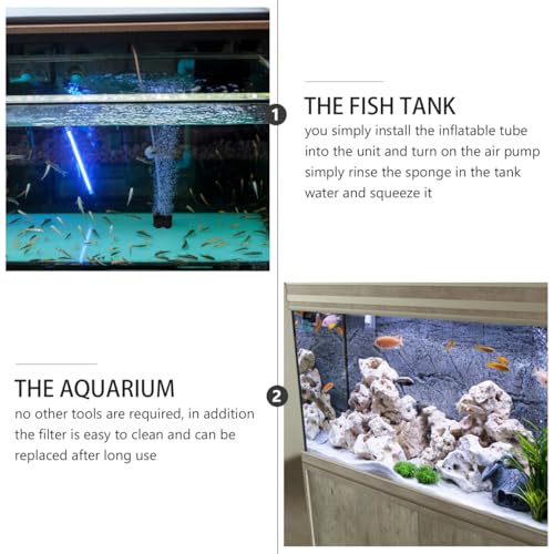 Image of balacoo Fish Tank Filter Accessories Replacement Sponge 6-Pack Double Layer Foam Aquarium Filter Sponge 4.72X7.08X2.36 Inch for Efficient Aquarium Pump Filtration