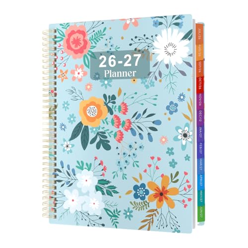 Academic Diary 2026-2027 Week to View A4 July 2026 - June 2027 Weekly Planner 2026-2027 with Tabs Mid Year Work Diary Hardcover Spiral Twin-Wire Binding 100gsm Thick Paper for School Teachers