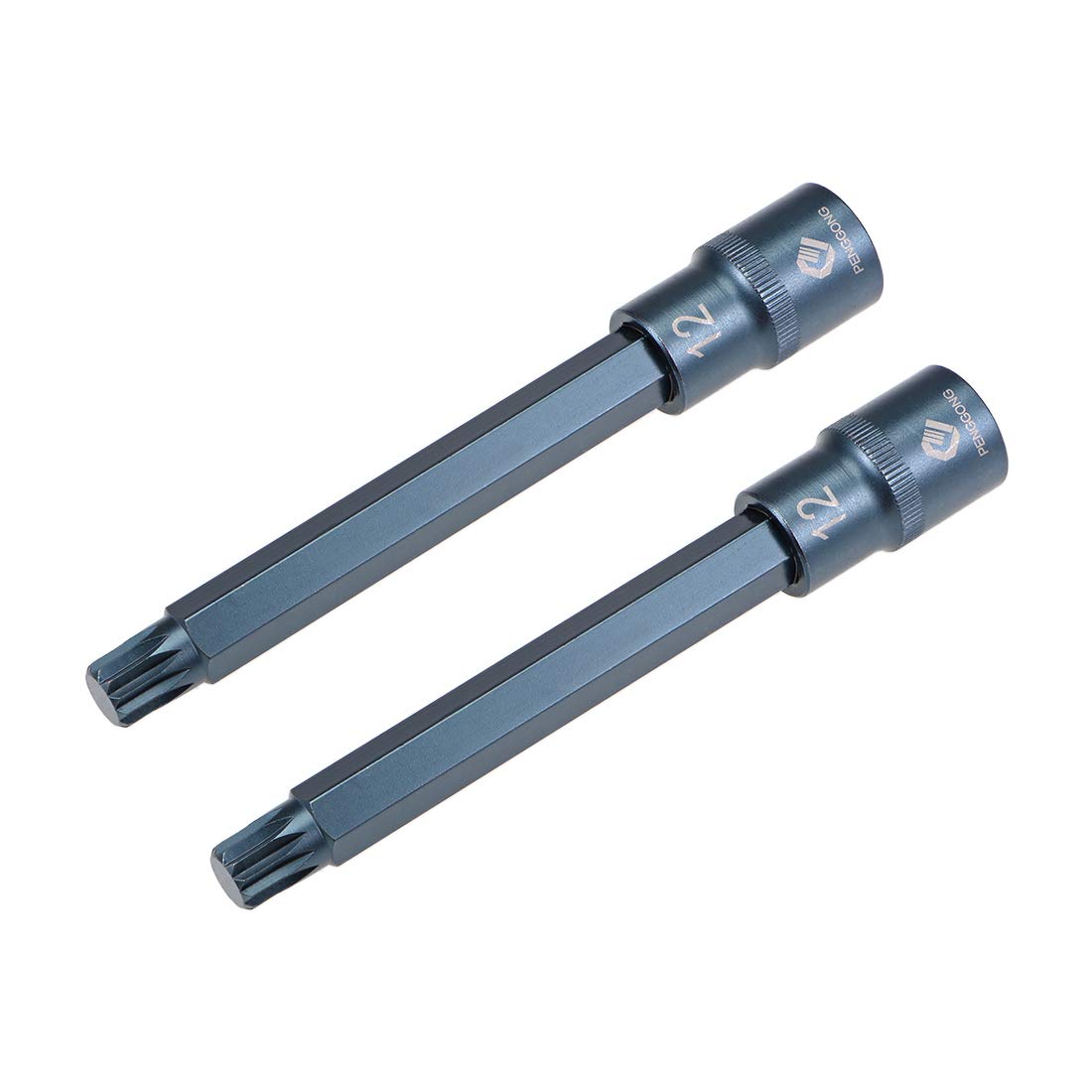Uxcell Steckschlüsseleinsatz 1/2 Zoll Antrieb – S2 Stahl, 140 Mm Lang, 2 Stück, M12