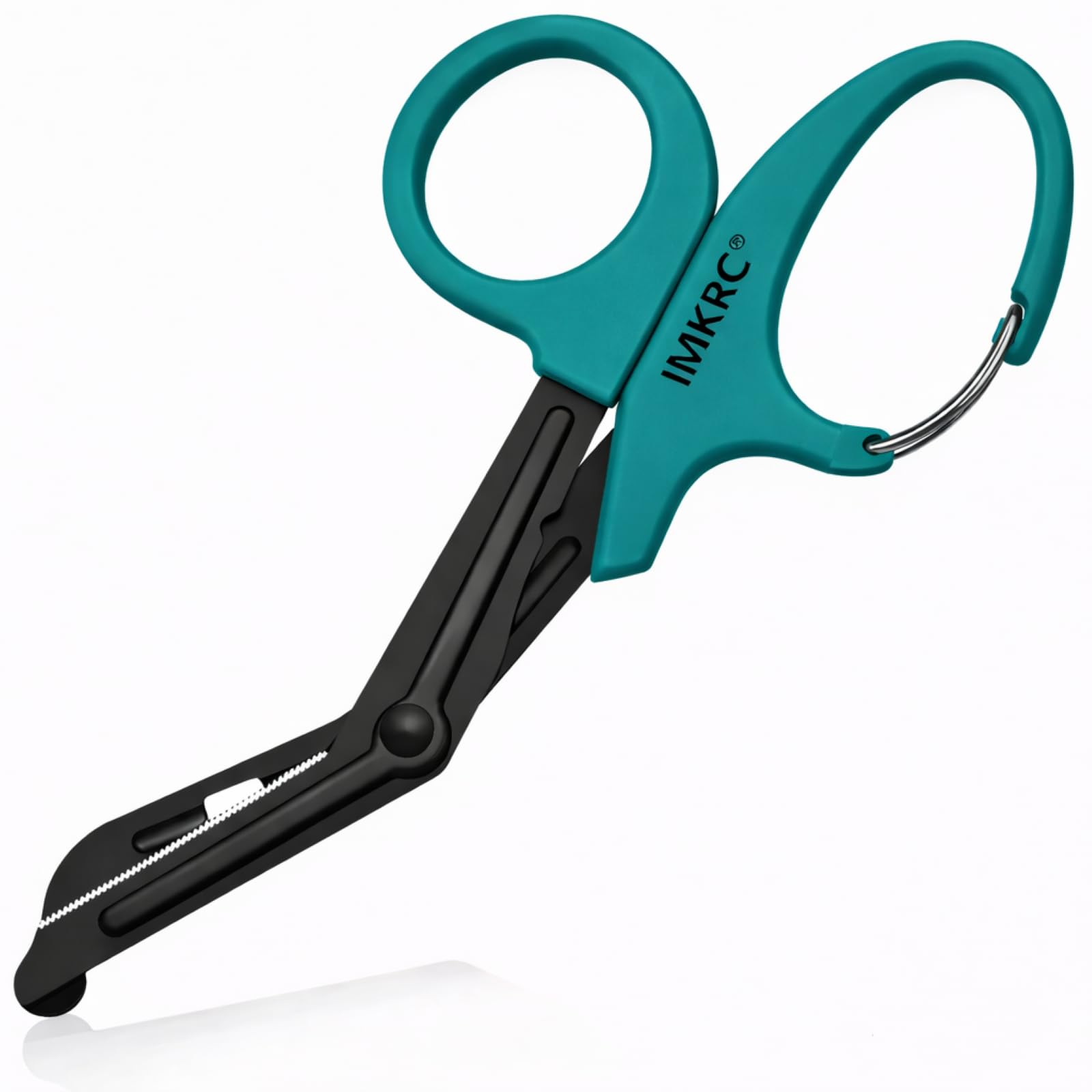 IMKRC Stealth Black Coated Stainless Steel Bandage Shears Scissors EMT and Trauma Shears, for Nurses, Students, Emergency Room (Teal, 19cm)