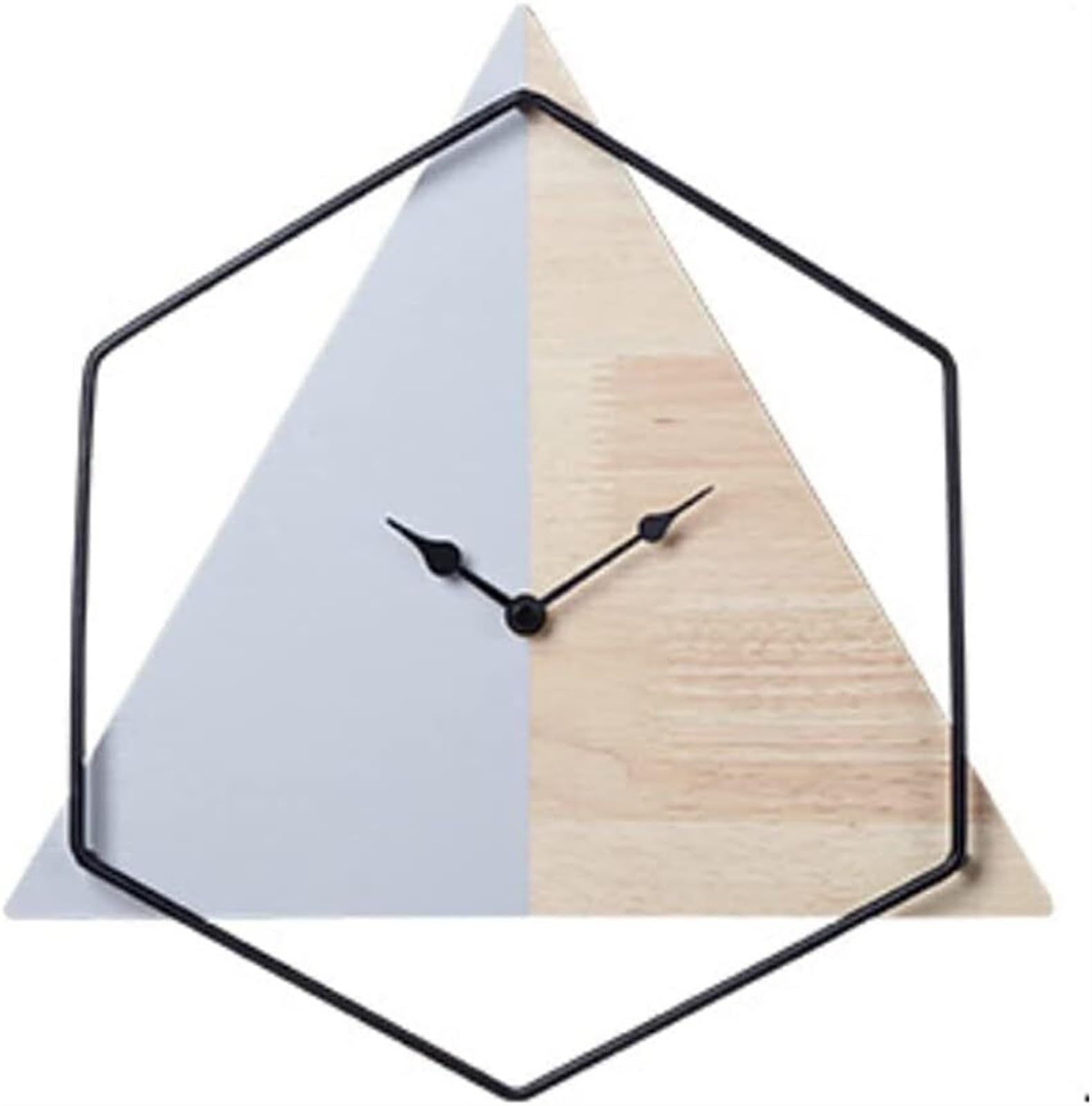 Horloge murale sans tic-tac résolvant les bruits de salon avec son cadran bois