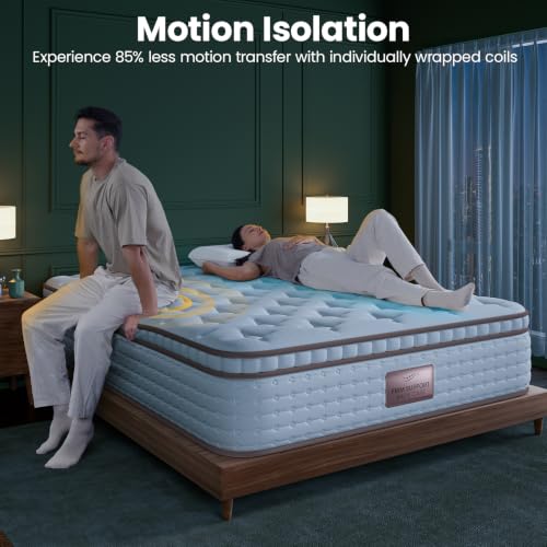 Image of BedStory Queen Size Mattress 12 Inch, Breathable Hybrid Mattress in a Box