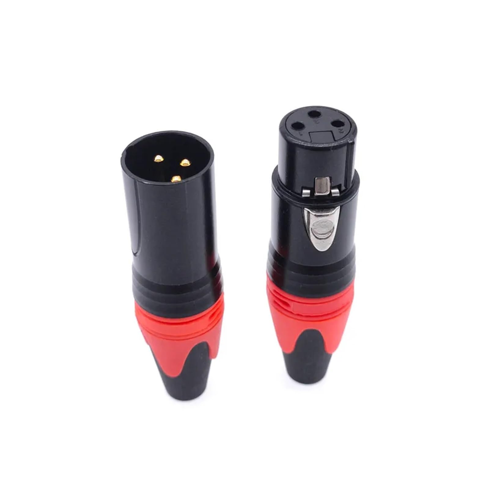 RAHBI Connecteur XLR noir argenté, prise Audio, prise de Microphone, connecteur de haut-parleur à 3 broches, connecteurs de micro de couleur mâle et femelle, 20 pièces/10 ensembles leisurely (Size :
