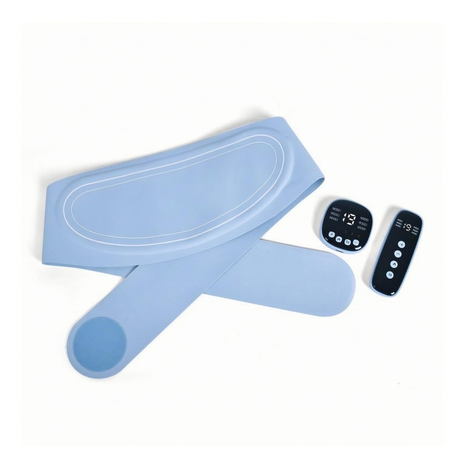 Customizable Ab Toning Belt Portable EMS Waist Belt Adjustable EMS Muscle Stimulator Encircling for Home, Office, Blue-image-41