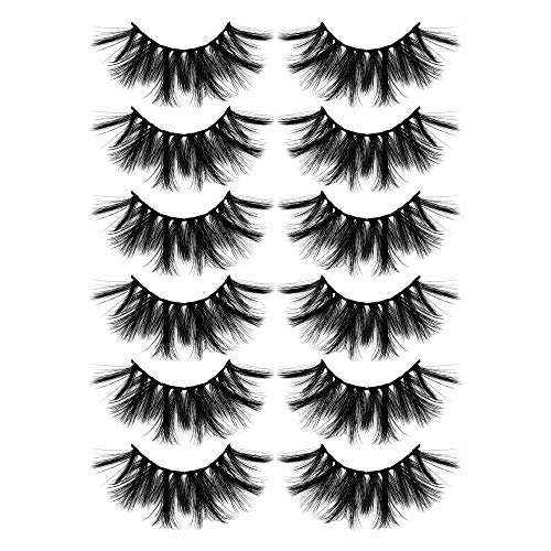 20MM False Eyelashes Natural Volume Fake Eyelashes 3D Faux Mink Lashes 6 Pairs