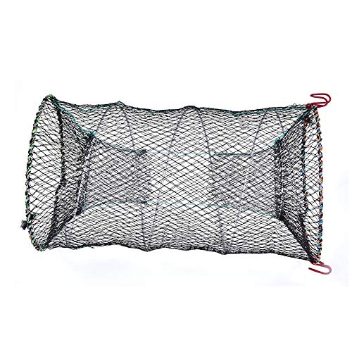 Yuehuamech Fishing Net Foldable Fishing Mesh Trap Fish Cage Basket Fishing Trap Network Cage Mesh for Keeping Lures Crayfish Crab Fishes Lobster Crawfish Shrimp Cover