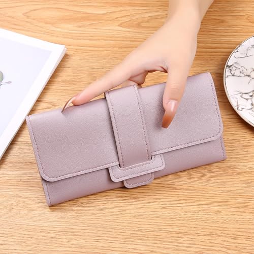 Image of Kraptick Women's Wallet -Stylish and Compact Purse Clutch Wallet for Women, Stylish Card Coin Holder, Debit Card Holder, Money Organizer and Travel Wallet for Women with 12 Slots (Light Purple)