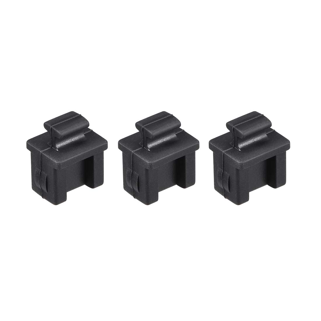sourcing map 5 szt. SFP przyłącze osłona silikonowa osłona przeciwpyłowa 14 mm x 12 mm x 17 mm czarna