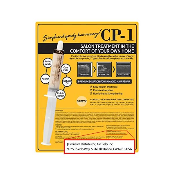 CP-1 Premium Professional Hair Mask Deep Conditioning Keratin Protein Hair Treatment for Dry Damaged Hair, Ceramide Repair System 25ml x 4 Tubes, free additional 4 travel packs