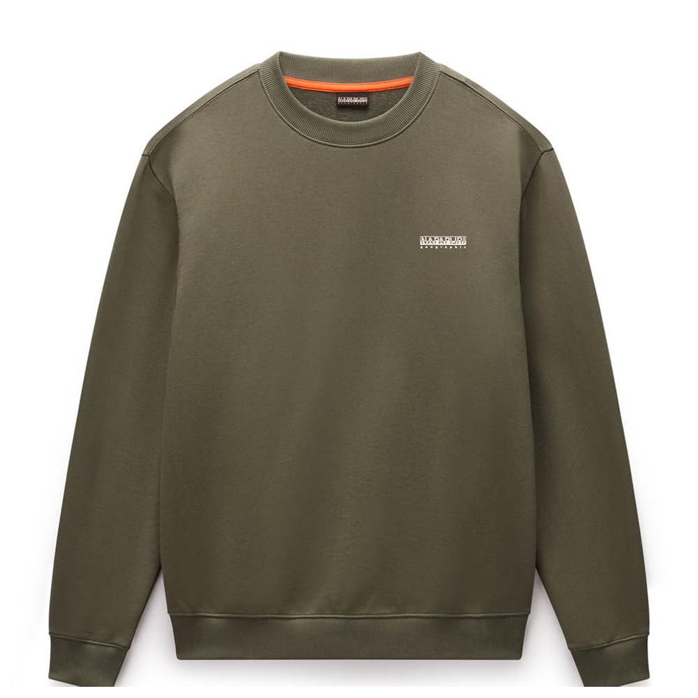 Napapijri Men's Small Box Sweatshirt Sudaderas, Green, XL