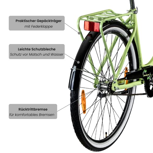 Galano Summer Singlespeed Fiets 155-175 cm retro damesfiets dieptebeginner 28 inch Fixie Bike Hollandfiets zonder… - Afbeelding 6