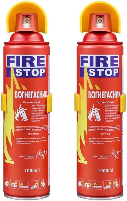 1000ML Fire Spray, Fire Extinguisher, Car Fire Extinguisher, Stay Safe 5-in-1 Fire Extinguisher (2 Pcs-1000ML)