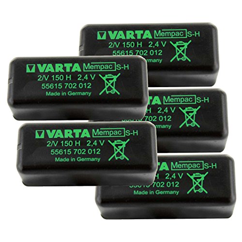(5-Pack) Varta 55615-702-012 4 Pin Mempac Micro Battery 2V150H 2.4V 150Mah Sealed Rechargeable Nimh 53311-702-012 2/V150H Mempac Nsn 6140-01-486-7045 Interstate Batteries Anic2650 Comp-24-2.4Nmh #TOP18