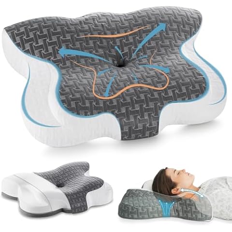 Elviros Ergonomic Memory Foam Neck Pillow Cover