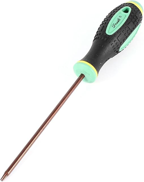 sourcingmap Torx Screwdriver, T8 Magnetic Star Screw Driver with 4" Metal Shaft and Black Green Handle